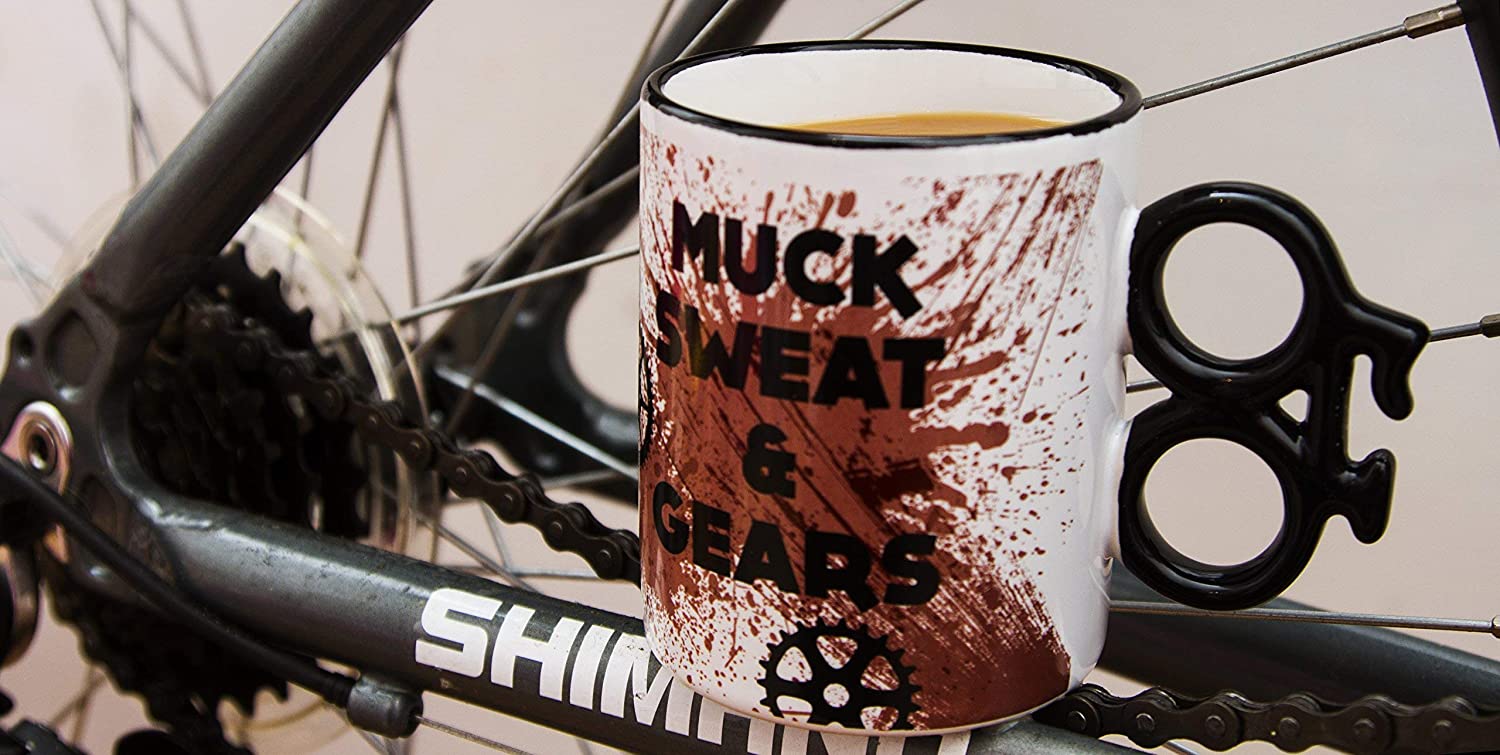 Boxer Gifts Funny Cycling Gift Mug - Muck Sweat & Gears - Novelty Bike Gifts For Men Cyclists - Mountain Biking Presents - Image 4