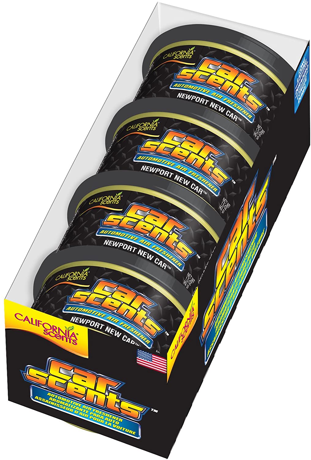 California Scents CCS-422TR Air Freshener, New Car Car Scents (Pack of 4) Long Lasting Refreshing Fragrance