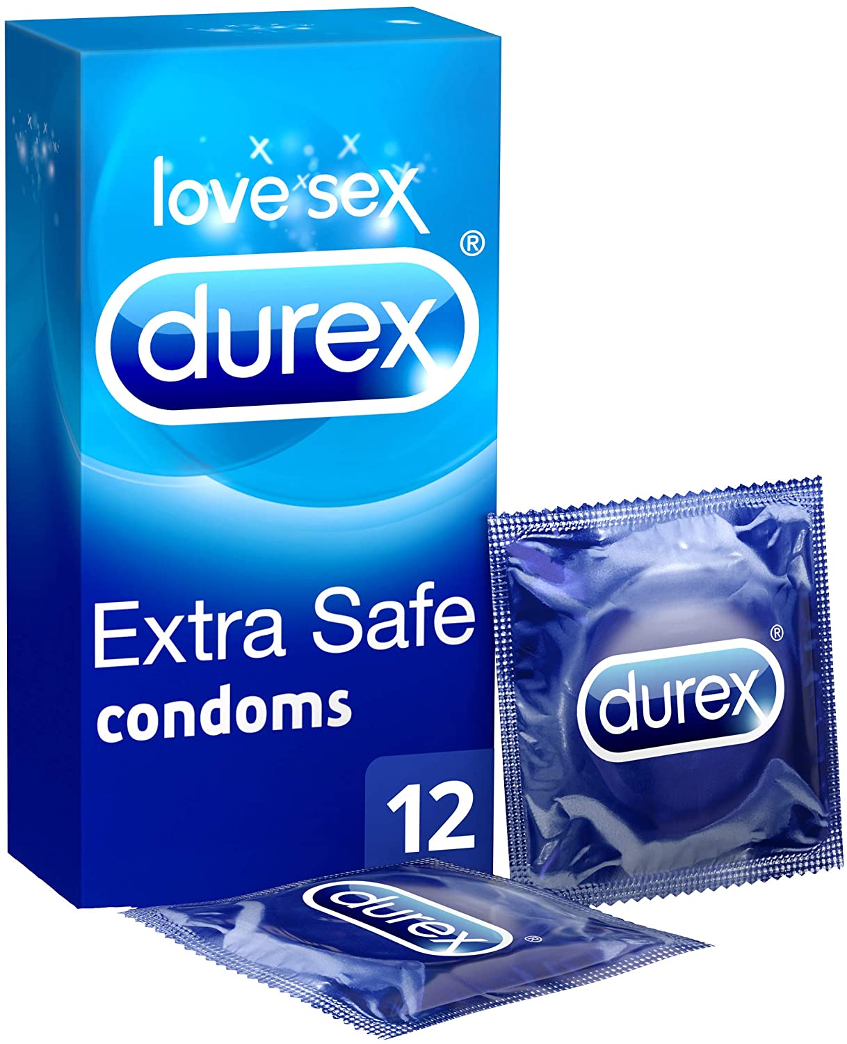 Durex Extra Safe Condoms, Pack of 12 (Packaging May Vary), 1 count (Pack of 12)