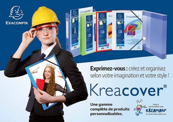 Exacompta - Ref. 55189E - Pack of 5 customizable translucent Polypropylene elastic flap folders - Kreacover - A4 - Assorted Colours - Image 3