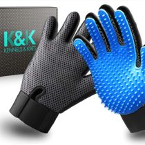 New Version Pet Grooming Gloves, Premium DeShedding Glove for Easy, Mess-Free Grooming of Cats, Dogs, Rabbits and Horses with Long/Short/Curly Fur