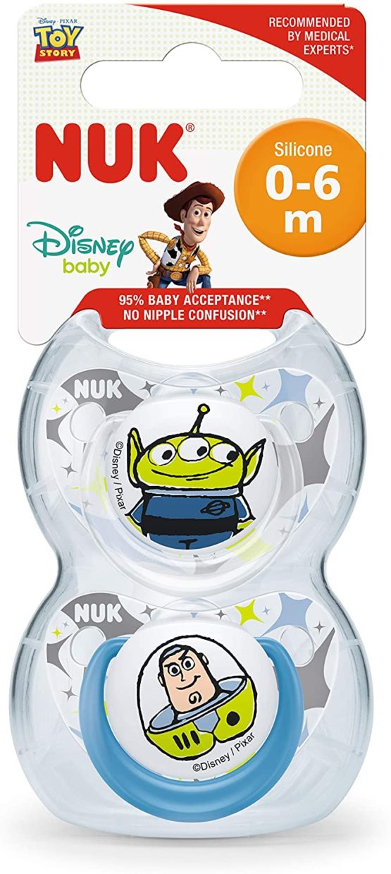 NUK Disney Baby Dummies |0-6 Months | Silicone Soothers | BPA Free | Mickey & Minnie Mouse | 2 Count (Assorted Style/Model) - Image 4