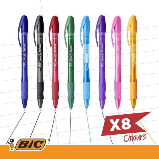 BIC 943441 0.7 mm Gel Ocity Illusion Gel Pen - Black (Pack of 12) - Image 4