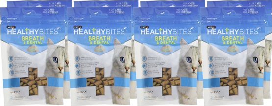 VetIQ Healthy Bites Breath & Dental For Cats & Kittens, 65g - Pack of 8 - Image 4