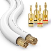 conecto OFC Professional Audio Speaker Cable, Cross Section 2 x 1.50mm² (99.9% OFC Full Copper 48 x 0.20 mm Wire)