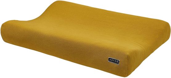 Meyco 2763023 2-Wedge Changing Mat Cover Knitted Knit Ochre Yellow 45 x 70 cm