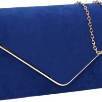 SwankySwans Women's Oscar Envelope Suede Velvet Party Prom Clutch Bag Clutch