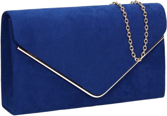 SwankySwans Women's Oscar Envelope Suede Velvet Party Prom Clutch Bag Clutch