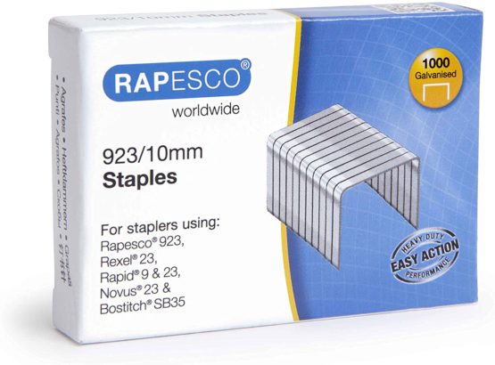 Rapesco 1237 Staples - 923/10mm (Box of 1,000)