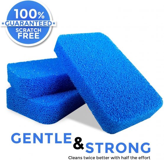 Silicone Dish Scrubber by Smith’s (Quantity: 3, Colour: Blue) | Modern Kitchen and Dish Sponges | 100% Mold Mildew and Bacteria Resistant | 10x More Durable | 100% Money Back Guarantee! - Image 3