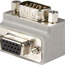 StarTech Right Angle VGA Adapter - Right Angle VGA to VGA - Male/Female - Type 2 - Male VGA to Female VGA (GC1515MFRA2), grey