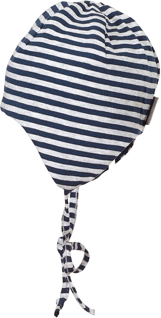 Sterntaler Reversible Cap with Tie Straps, Age: 6-9 Months, Size: 45 cm, Navy Blue - Image 3