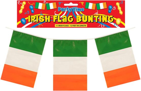 12' Eire Ireland Irish St Patricks Day Party Plastic Decorations Bunting Flags