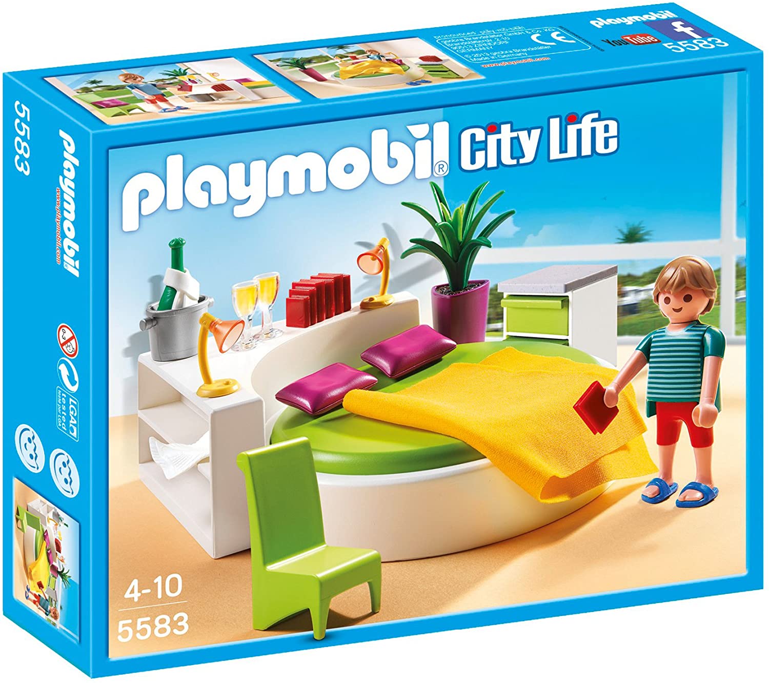 Playmobil 5583 City Life Luxury Mansion Modern Bedroom, Fun Imaginative Role-Play, PlaySets Suitable for Children Ages 4+
