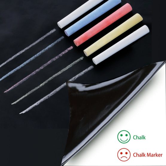 Chalkboard Sticker - Contact Paper Removable Blackboard Sticker-Chalkboard Wall Sticker - 17in x 83in 5pcs of Chalk - Ezigoo - Image 2