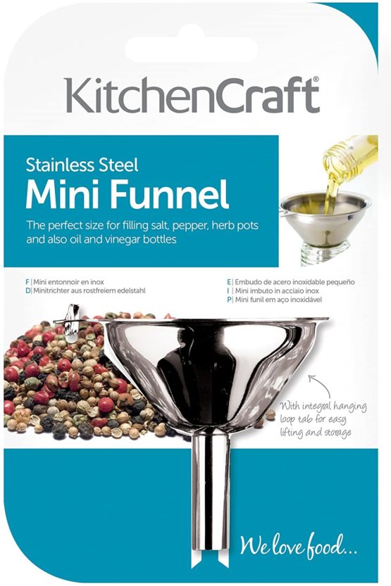 KitchenCraft Hip Flask Funnel, Stainless Steel, 5.5 cm - Image 3