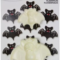 PME 1102EP011 JEM "Pop It" Bat Shaped Mould for Cake Decorating, Large/Small, Set of 2, Off-white, 6x2x5 cm
