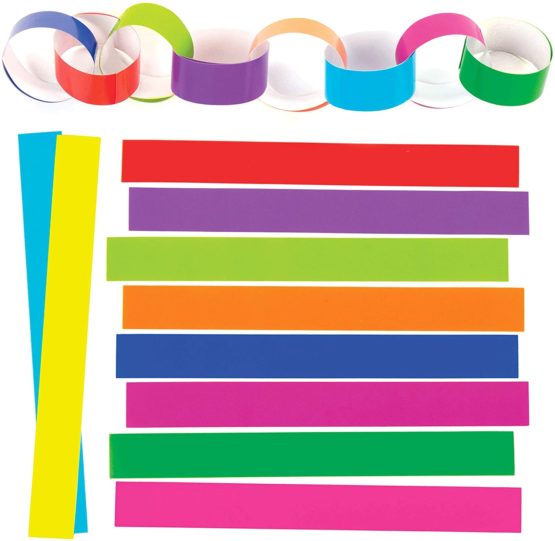 Baker Ross EX634 Coloured Paper Chains (Pack of 300), Assorted