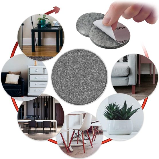 Furniture Felt Pads X-PROTECTOR 181 pcs – Floor Protectors Felt Pads – Premium Felt Furniture Pads – Floor Protector Pads for Furniture Feet. Protect Your Wood Floors! - Image 2