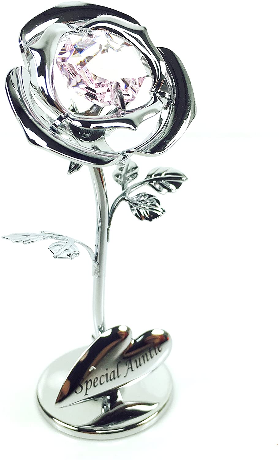 Crystocraft Celebration Rose - Special Auntie, Silver