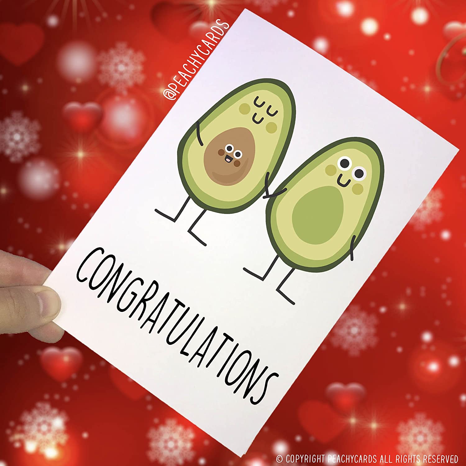 Congratulations Card Pregnancy Card Baby On The Way Funny Card Joke Card Baby Shower Novelty Cards Pregnant Friend Co Worker Avacado PC163 - Image 2