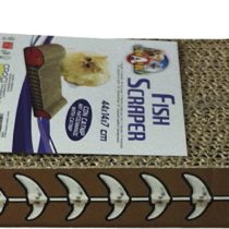 CROCI Fish Cardboard Cat Scratcher with Catnip, 44 cm