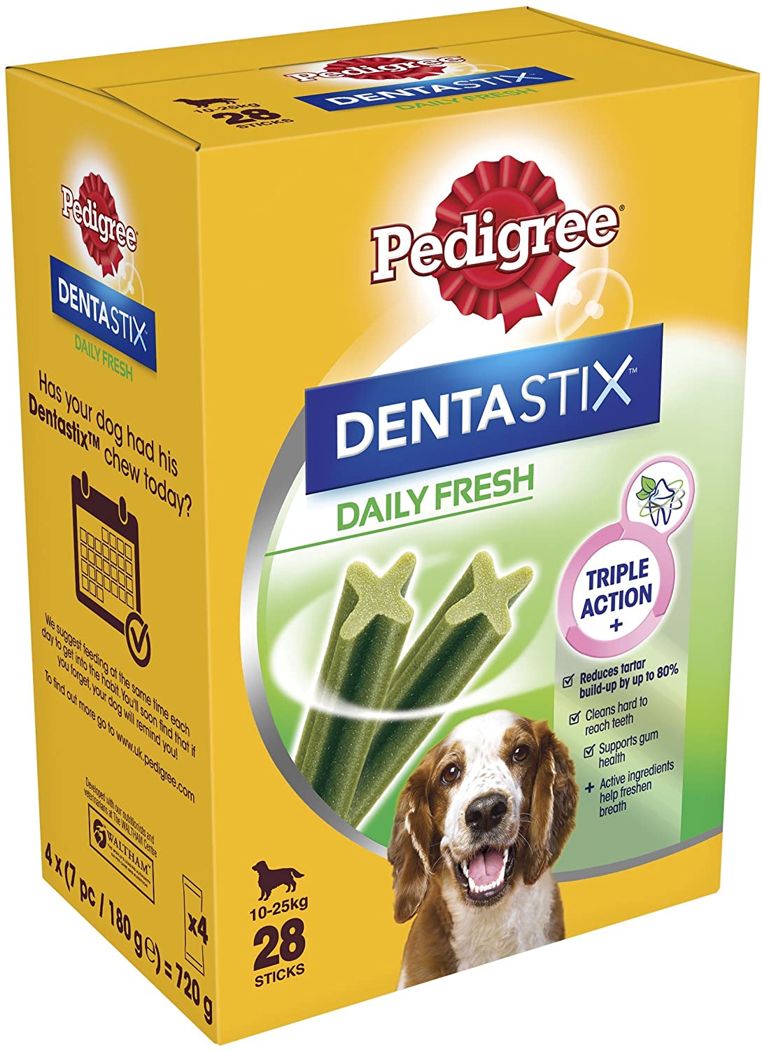 Pedigree Dentastix Fresh 28 Sticks (Pack Size: Medium Dog), May Vary, 180 g (Pack of 4)
