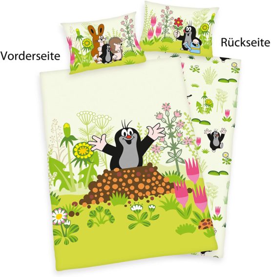 Herding THE MOLE Toddler Bedding Set, Reversible Motif, Duvet Cover 100 x 135 cm, Pillow Case 40 x 60 cm, Cotton/Renforcé - Image 2