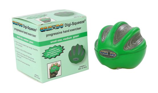 Hand exerciser - finger strengthener Cando Digi-Squeeze, green (medium)