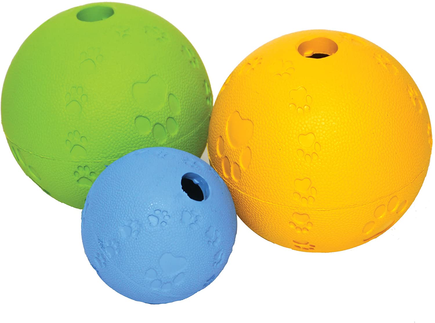 Rosewood Cyber Rubber Treat Ball for Dogs, Tough, Interactive Dog Toy for Chewing Treat Time, and Play, Non-Toxic Rubber