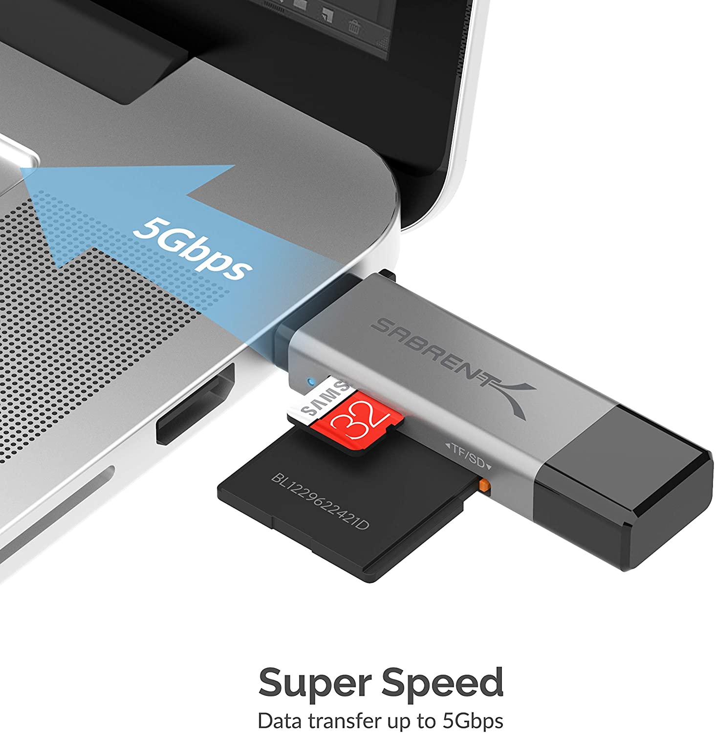SABRENT USB C SD Card Reader, Dual Slot SD & MicroSD Adapter, Fast Transfer, Plug & Play, USB 3.2 Gen 1, for iPhone Android - Image 3