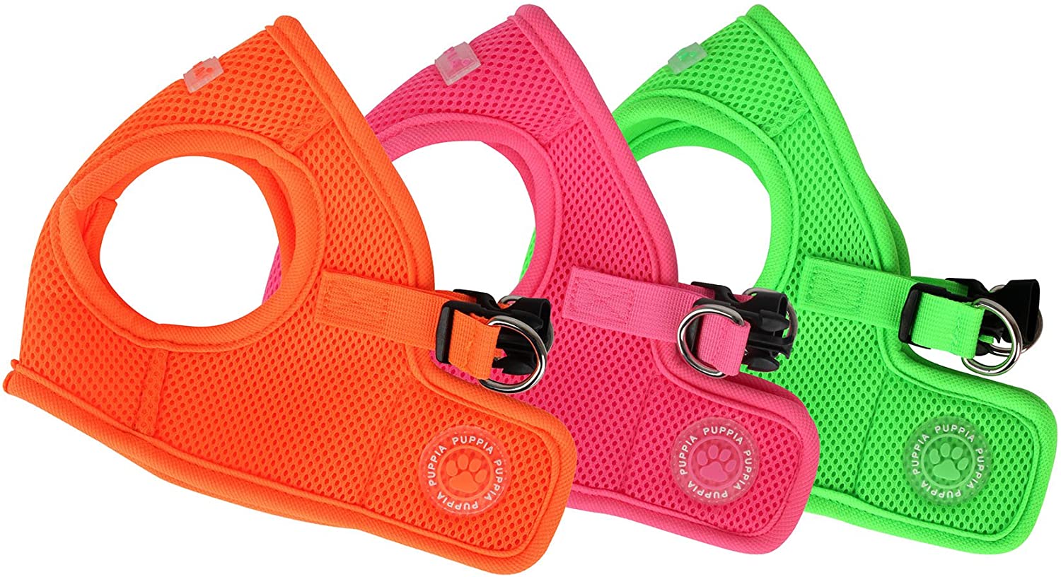 Puppia Neon Dog Vest Harness for small and medium dogs - Super soft and comfortable - Also usable as Puppy Harness, Green, XL - Image 4