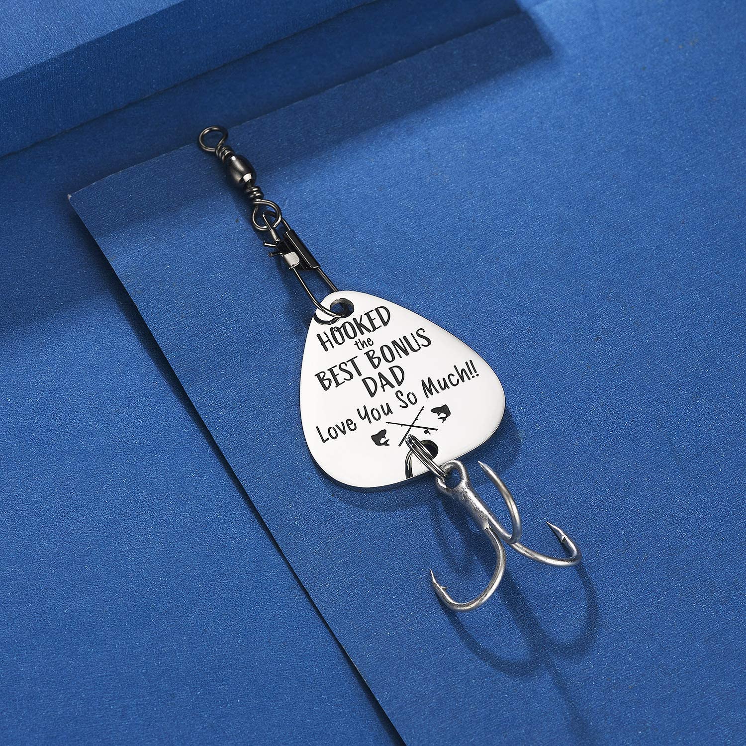 CJ&M Bonus Dad Fathers Day Gift, Hooked The Best Bonus Dad Fishing Lure - Image 2