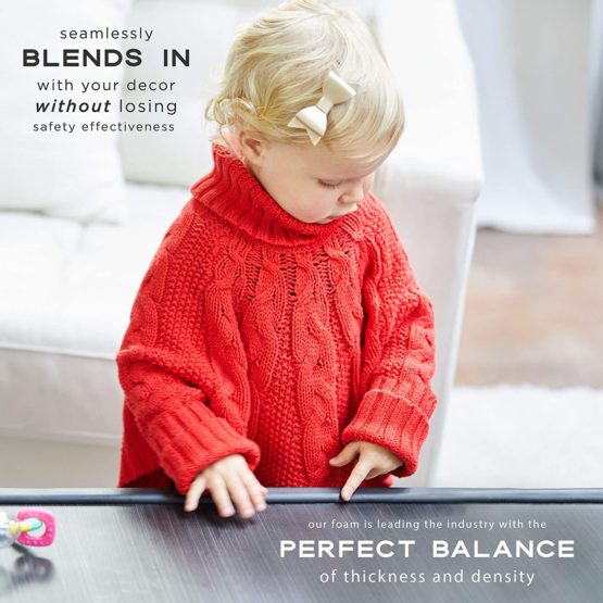 Bebe Earth Corner Protectors - [6.2m + 8 Corner Guards] Baby Proofing for Child Safety w/Edge Guards & Corners - Child Proof Your Furniture w/Pre-Taped Foam Protector - Multi Coloured - Onyx Black - Image 3