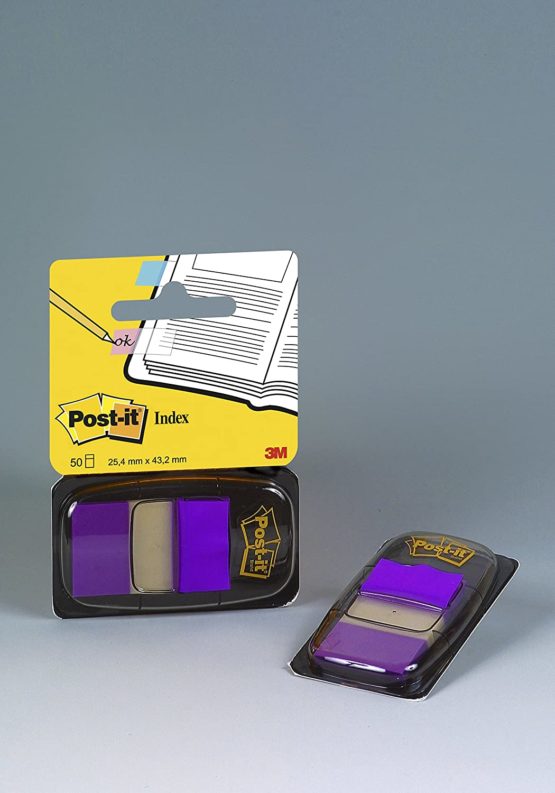 Post-it 680-8 Index Medium Plastic Dispenser - Purple (Pack of 50) - Image 2