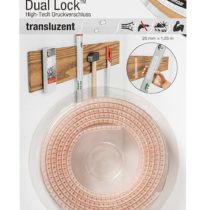 3M SJ3560 Dual Lock Reclosable Fastener, 25 mm x 1.25 m, Translucent