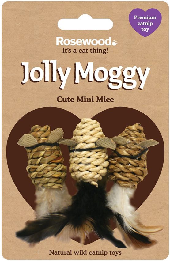 Rosewood Jolly Moggy Wild Catnip Toy Mini Mice - Image 2