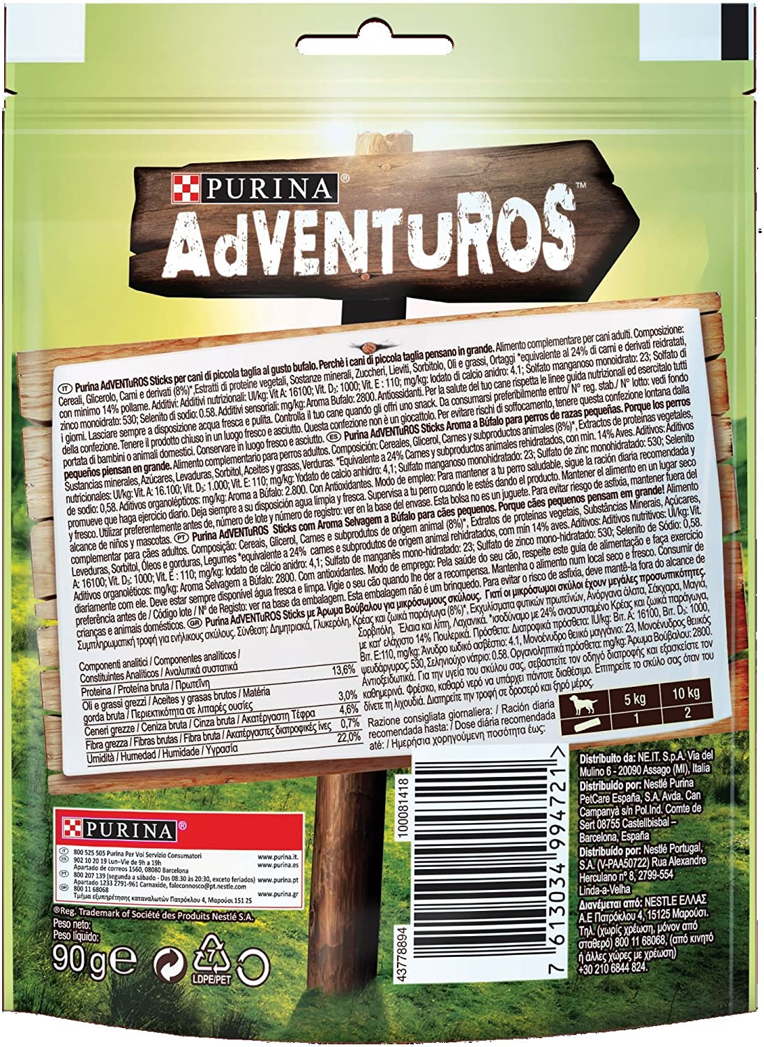 Adventuros Dog Snack Mini Stick to Taste Buffalo - Package of 6 x 90 gr - Total: 540 gr, Fragola (rosa), 15 g (Pack of 6) - Image 3