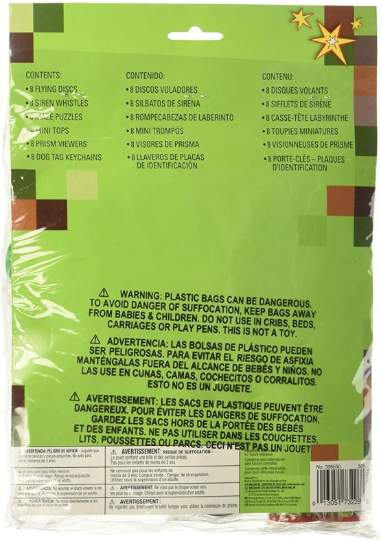 amscan 398550 TNT Pixelated Value Favour Pack-48 Pcs, Green - Image 2
