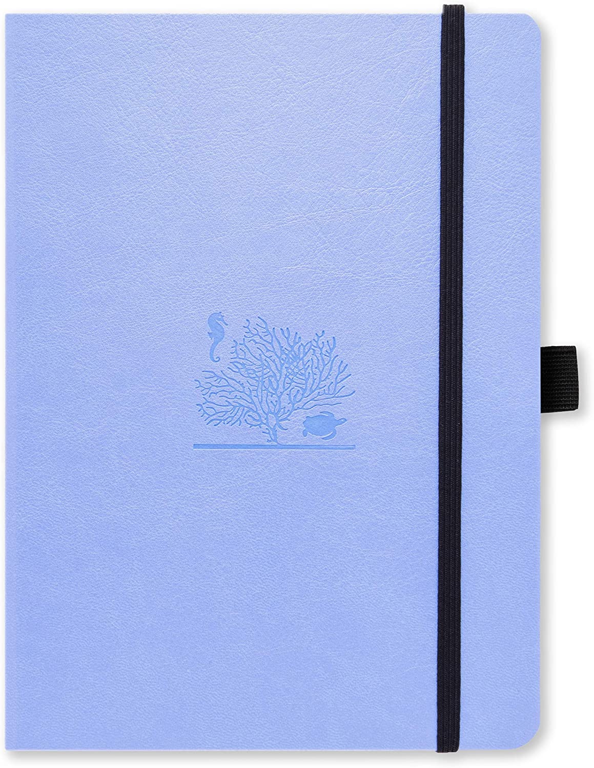 Dingbats* Earth Dotted Journal Notebook A5 - Vegan Leather, Hardcover, Ideal for Work Travel - Pocket, Elastic Closure, Bookmark