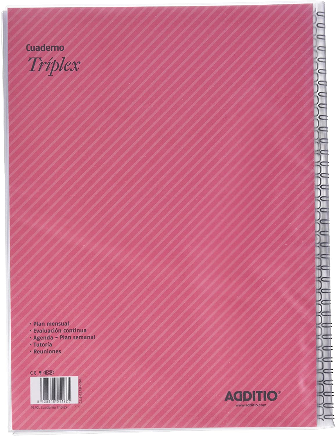 Additio P192 - Notebook triplex, assortment : random colors, pink - Image 2