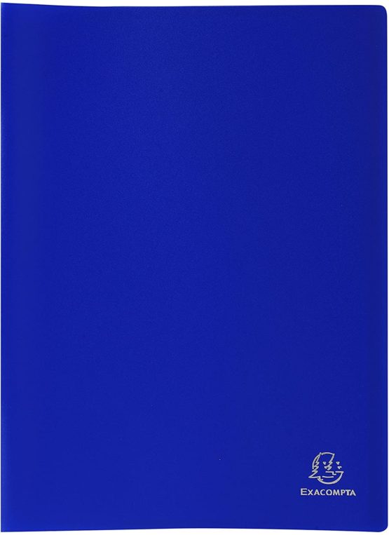 Exacompta Soft PP Display Book, A4, 30 pockets - Blue