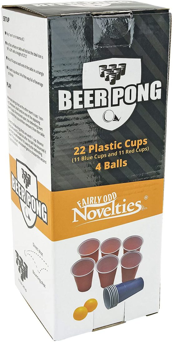 Fairly Odd Novelties Beer Pong Set, Red Cups and Ping Pong Balls. - Image 3