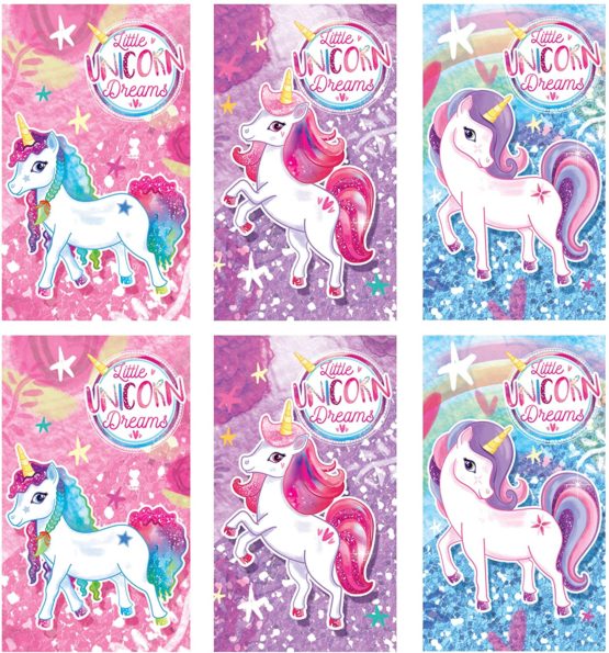 10 X Mini Unicorn Notebooks