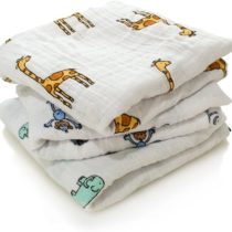 aden + anais 100% Cotton Muslin Musy Squares, Multi-use Baby Cloths for Girls & Boys, 70x70cm, Ideal Newborn & Infant Nursing Set, Perfect Shower Gifts, 3 Pack, jungle jam