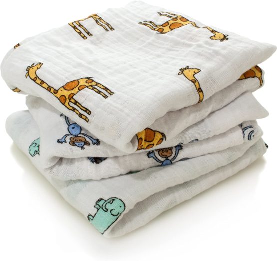 aden + anais 100% Cotton Muslin Musy Squares, Multi-use Baby Cloths for Girls & Boys, 70x70cm, Ideal Newborn & Infant Nursing Set, Perfect Shower Gifts, 3 Pack, jungle jam