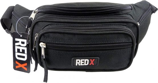 Ladies Mens Canvas Funky Waist BUM BAG Fanny Pack by RED X ® Travel Holiday Security - Image 2
