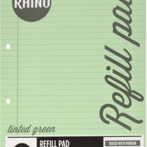 RHINO Stationery Special Education Refill Pad | A4 | Green Tinted Paper | 100 Page | 8mm Ruled with Margin | School Notepad | Pack of 1