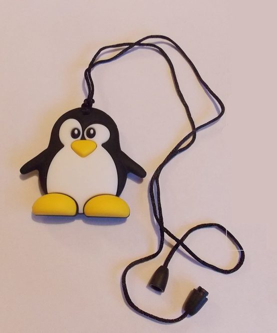 ChuChumz Chewelry Sensory Chews for Children with Autism ADHD Who Need to Chew Bite or Fidget Penguin Chewy Necklace Aids Concentration Safe Stop Biting Toys That Work - Image 4