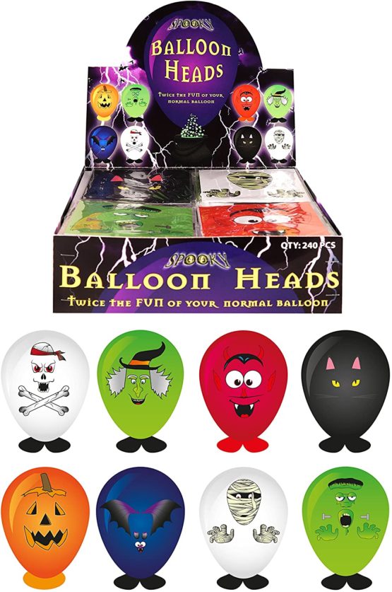 8 X Self Making Halloween Balloons Heads (assorted)